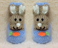 KNITTING PATTERN - Peter Rabbit inspired Baby Easter booties fit 0 - 3month old 