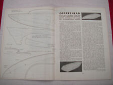 Model Boats plans of Copperhead a F3E steering model + magazine December 1967
