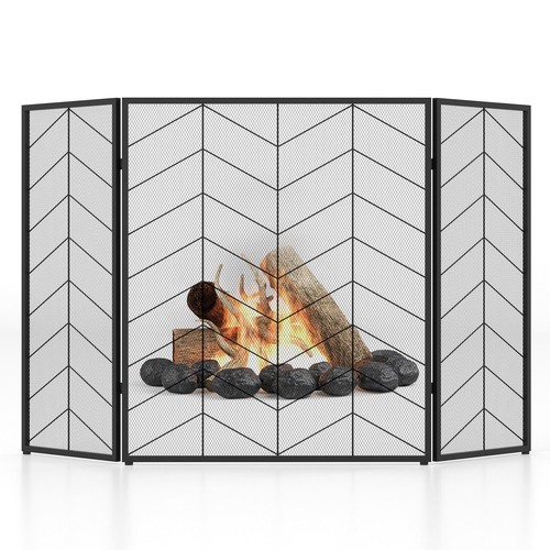 Panel folding fireplace - 3-panel,