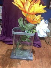 Retro Vintage White Glass Vase