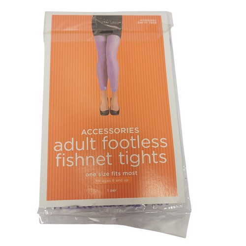 Purple fishnet footless tights - purple,