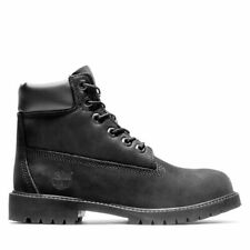 TIMBERLAND BOOTS 6" PREMIUM BLACK NUBUCK YOUTH UK SIZE 3 **50% OFF**