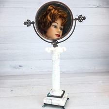 Vintage Marble Pillar & Brass