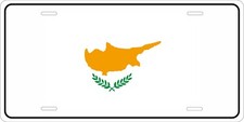 Cyprus flag license plate - cyprus,