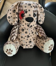 Beautiful Large Dog Plush Teddy/Doorstop 32cm x 30cm Handmade