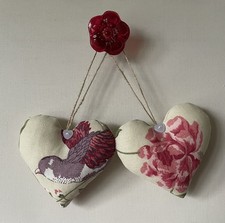 Pair of Heart Hangers in Laura