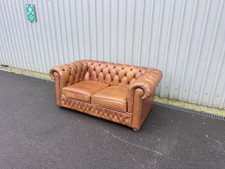 Saxon Chesterfield tan leather