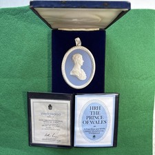 Wedgewood Jasperware Prince Of Wales Portrait Medallion Limit.Ed With Cert & Box