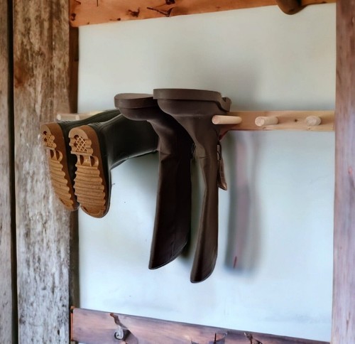 Wall mounted boot racks - wall,