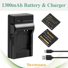 2X Battery 1.3Ah For Olympus