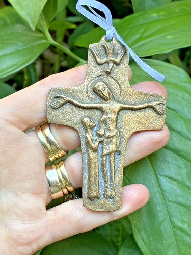 Bronze cross pendant wall - cross,