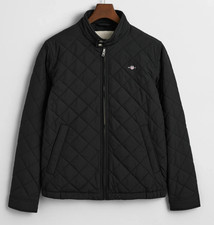 GANT BLACK QUILTED WINDCHEATER JACKET - SIZE LARGE - NEW