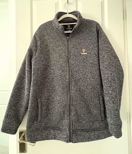 Guinness grey full zip fleece - full,