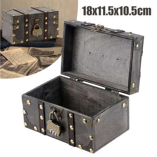 Wooden treasure chest vintage - wooden,