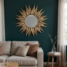 Gold leaf round sun - gold, burst