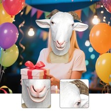Latex Goat Mask Full Head Goat