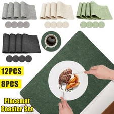 Set leather place mats - pu,