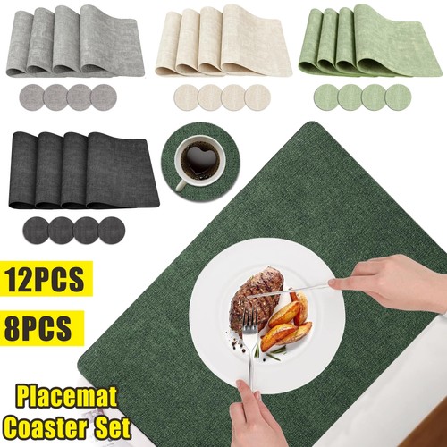 Set leather place - of, pu