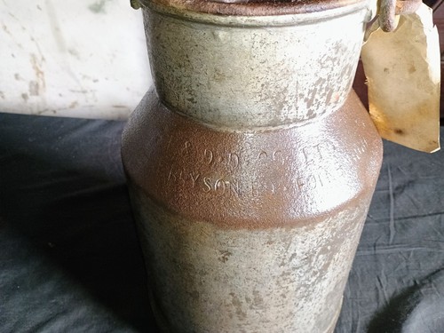 Galvanised milk churn ltr - milk,