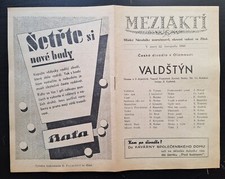 BATA SHOES AD FROM 11/12/1940, MEZIAKTI - VINTAGE CZECH WAR ERA THEATER PLAYBILL