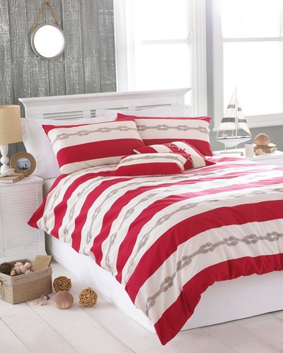 King size cream red reef - size,