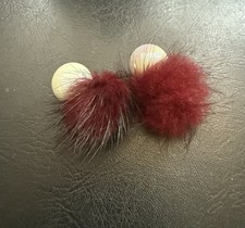 Woman’s Studs Mink Earrings