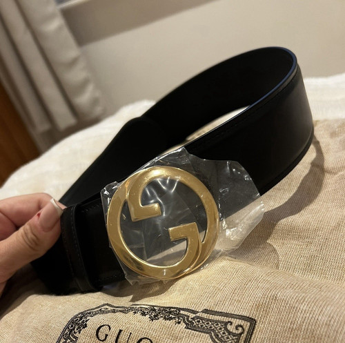 Gucci black leather - black, 90