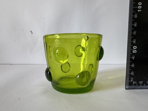 Unusual vintage mcm glass vase - glass,
