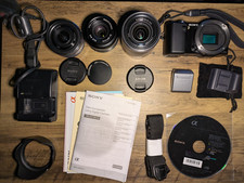 Sony Nex5 camera outfit -body & 3 lenses.Immaculate condition.