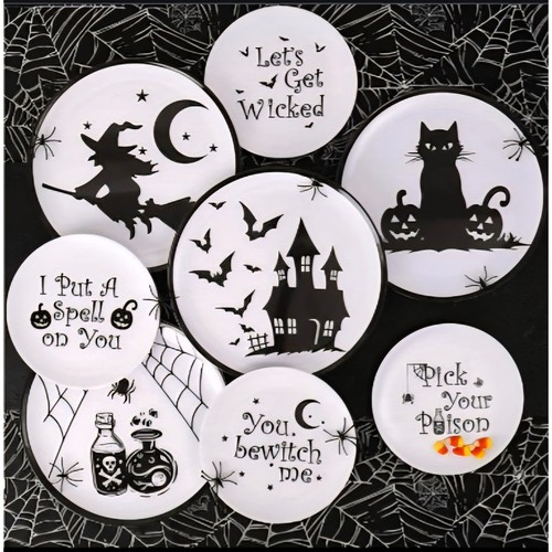 Halloween melamine plate - halloween, set