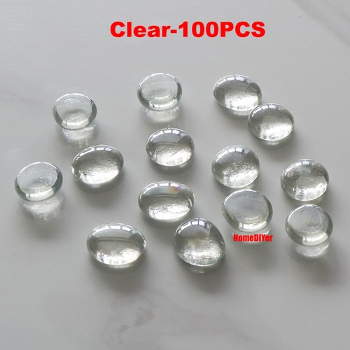Colourful flat glass marbles - flat,