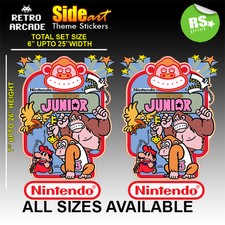 Donkey Kong Jnr Arcade Side Sticker Artwork Graphic set logos / Laminated
