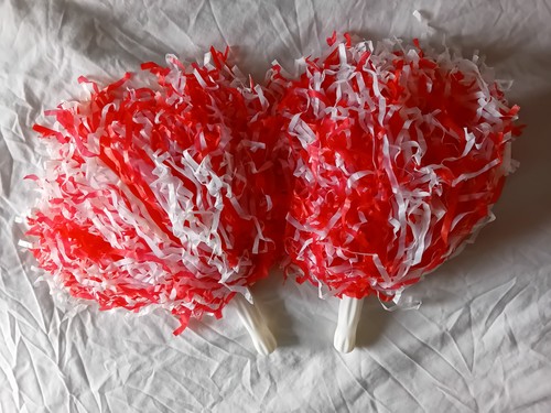 Cheerleading pom poms red and - pom,
