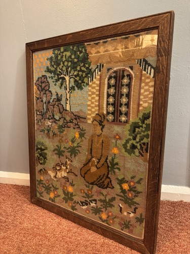 Vintage framed persian - persian, garden