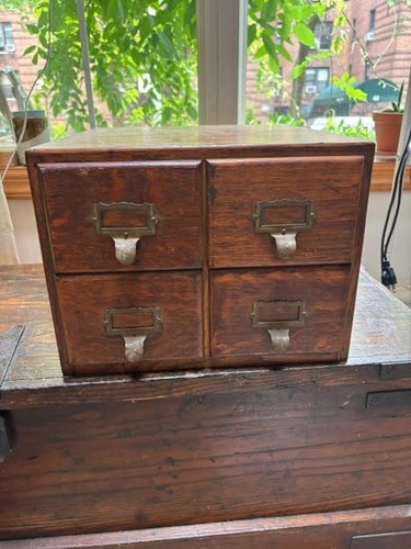 Antique drawer library - 4, card