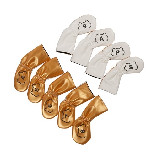 9pcs leather golfs iron - pu,