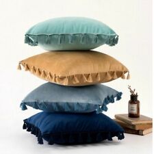 Velvet Sofa Cushion Pillowcase Pillow Covers with Tassel Fringe 30x50cm/45x45cm