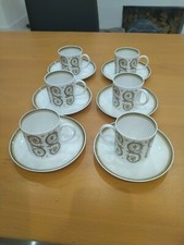 Susie Cooper Set 6 Coffee Cups and saucers Wedgwood Venetia C2039 1960/70’s