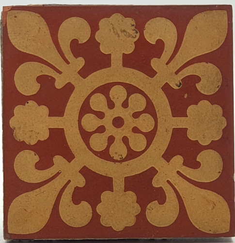 Arts crafts red encaustic - crafts,