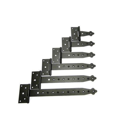 Black decorative tee hinges - black,