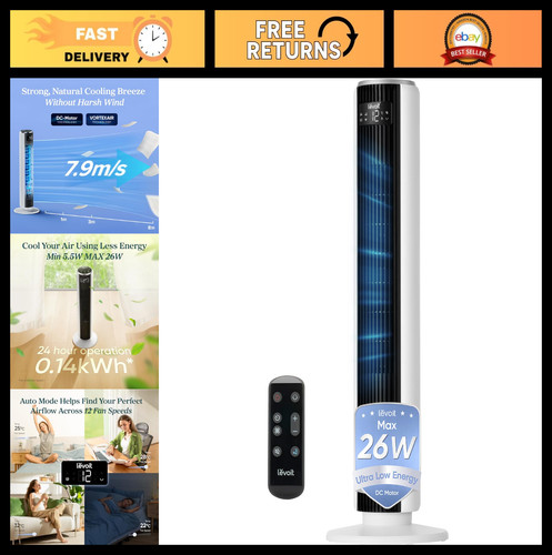 Silent 20db tower fan energy - 20db,
