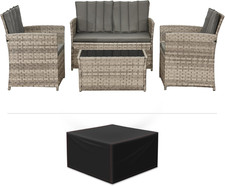 4 Pieces Rattan Garden