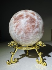 57mm Sunstone Sphere with Gold