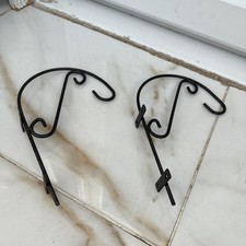 Pair of Hanging Wall Plant Metal Planter Outdoor/Indoor holder- H 28 x D 19cm