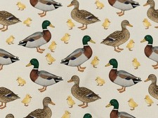 Retro Vintage Ducks Fabric