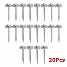 20Pcs Heavy Duty Plastic Mushroom Domed Ground Sheet Tent Pegs Awning Carpet