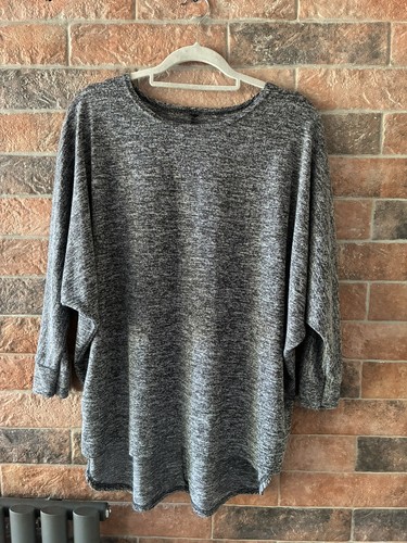 Womens grey marl batwing - grey,