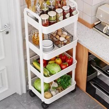 4 Tier Plastic Storage Trolley
