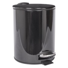 1x Black 5L Round Stainless
