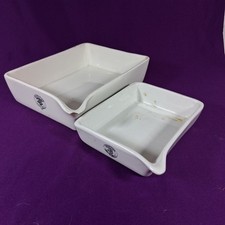 2 x Antique Granitine Photgraphic Developing Dishes / Trays. c1910?